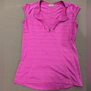 Women's Athleta Front Zipper Workout Top Purple S